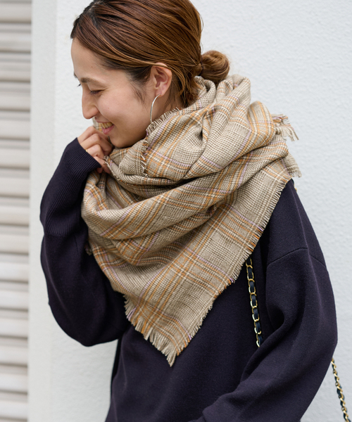 FRAMeWORK（フレームワーク） マフラー 「THROW/スロー」MIX GLEN