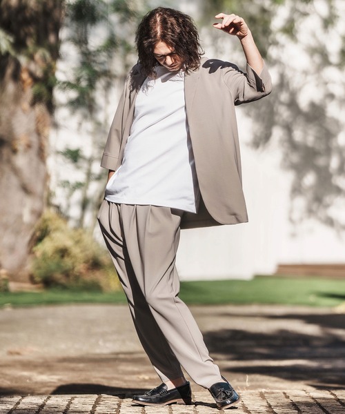 CAMBIO（カンビオ） パンツ mp13209-Ripple Cut sew Relax Tapered