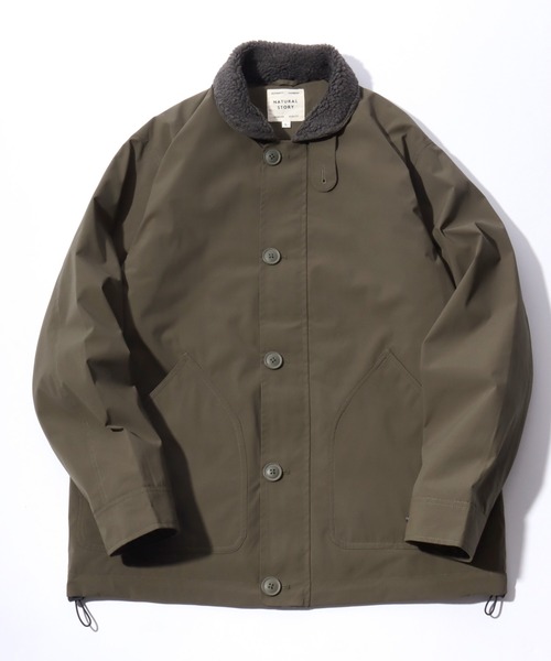 カバーオール N-1 撥水・防風・ストレッチ 襟ボアデッキジャケット