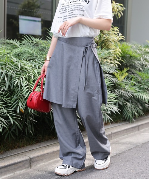 sakishimatokyo スラックス パンツ 「セット商品」ラップスカート付き