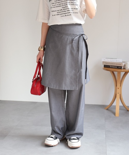 sakishimatokyo スラックス パンツ 「セット商品」ラップスカート付き