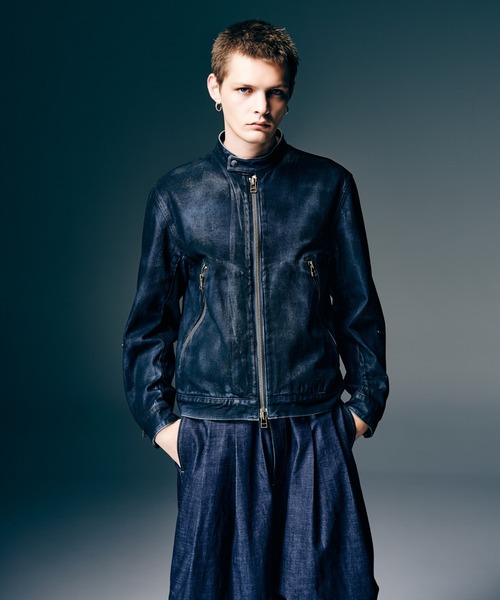 glamb（グラム） 革ジャン ライダース Denim Riders Jacket / デニム