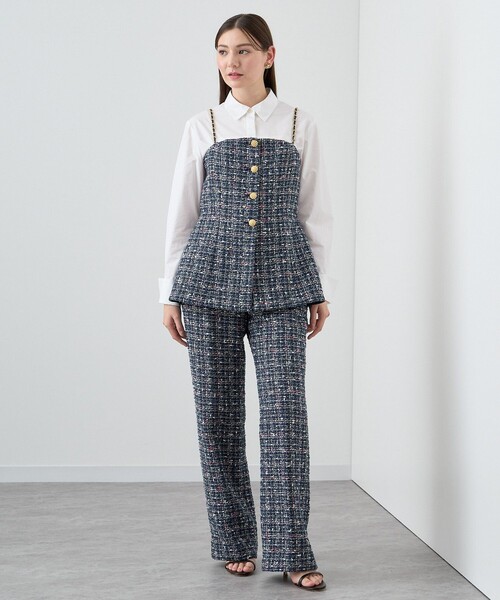 ☆12/25まで☆【ANAYI】ツイードジャンプスーツ・パンツスーツ（36