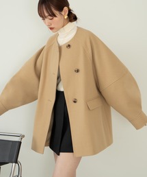 hinari（ヒナリ） コート アウター ウェーブデザインミドルコート