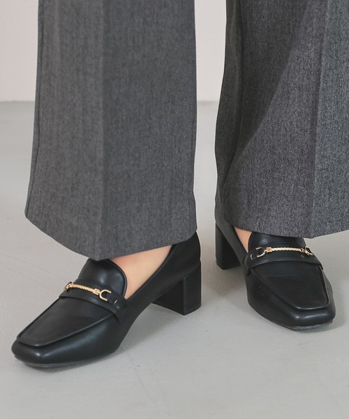 GLACIER lusso（グラシアルッソ） パンプス ビット付ヒールローファー