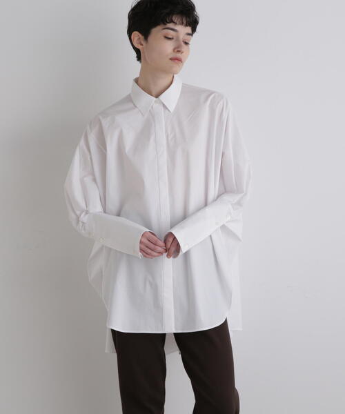 LE PHIL（ル フィル） ブラウス シャツ オーバーサイズロングカフス