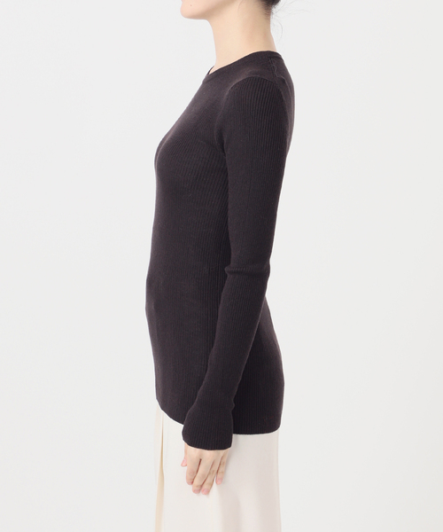 NOBLE（ノーブル） ニット セーター 「追加」リブクルーネックニット