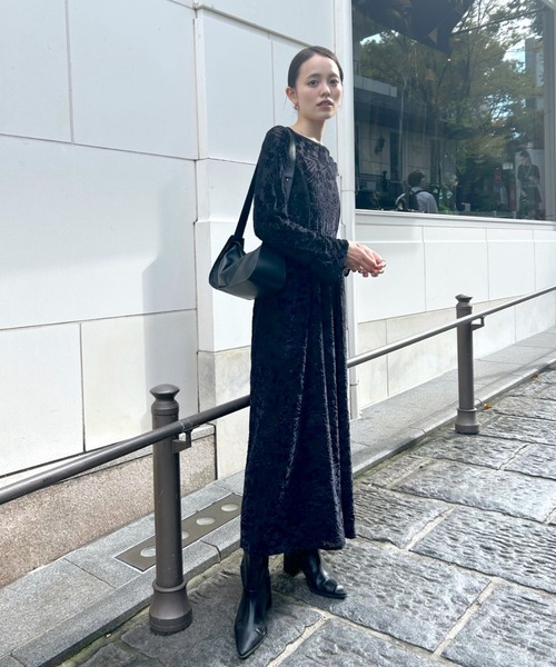 mystic（ミスティック） ワンピース 「森川企画」花柄ベロアワンピース