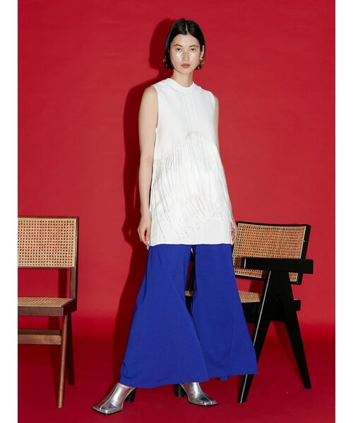 UN3D.（アンスリード） ニット セーター FRINGE LAYERED SLEEVELESS KT