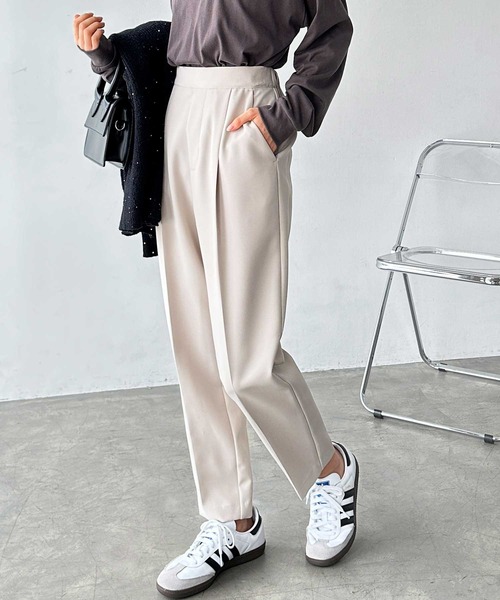 GeeRA（ジーラ） スラックス パンツ 美脚きれい魅せ！センタープレス