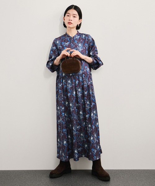 LE CERCLE par rope' ワンピース ニュアンスフラワープリント