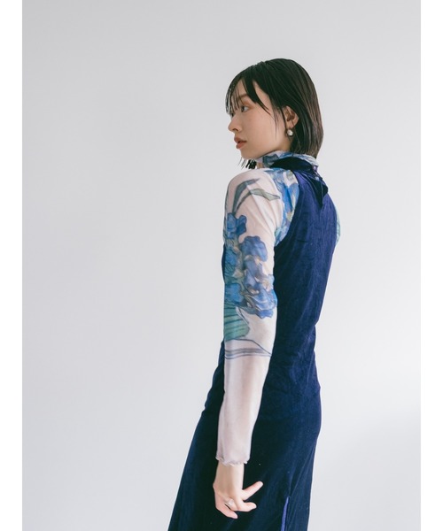 sahara（サハラ） tシャツ High Neck Sheer Top/ハイネックシアー