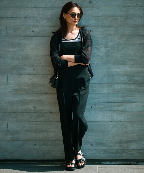 サロペット オーバーオール 「CLASSY.6月号掲載/洗える」リネン