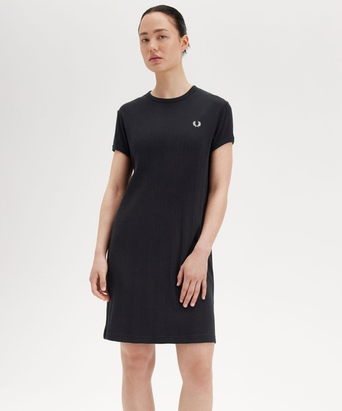 FRED PERRY（フレッドペリー） ワンピース Ribbed T-Shirt Dress／リブ