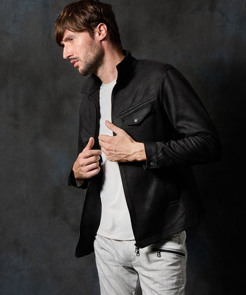 HIDEAWAYS NICOLE（ハイダウェイ ニコル） 革ジャン ライダース ポンチ