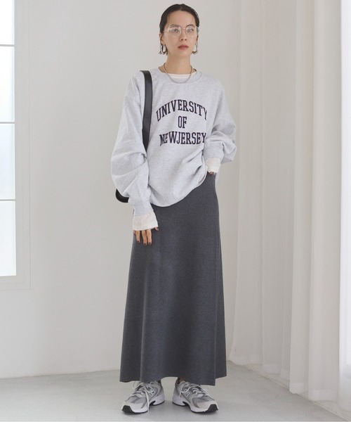 ANGIE トレーナー スウェット GILDAN カレッジロゴ オーバーサイズ