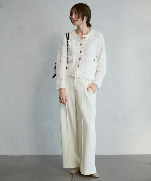 BABYLONE（バビロン） ジャケット ノーカラージャケット ツイード