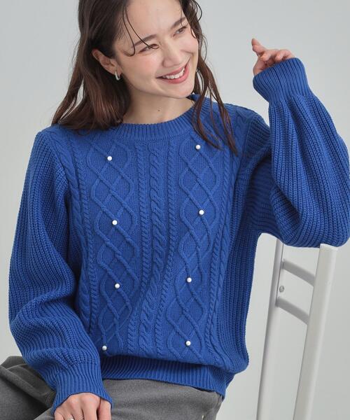 DRESKIP（ドレスキップ） ニット セーター 「洗濯機可/S-LL」フェイク