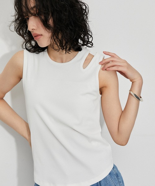 ADAM ET ROPE'（アダムエロペ） タンクトップ ノースリーブ 「接触冷感