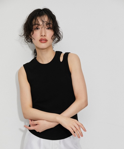 ADAM ET ROPE'（アダムエロペ） タンクトップ ノースリーブ 「接触冷感