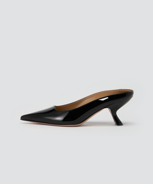 PELLICO（ペリーコ） サンダル CUORE エナメルミュール 6.5cm BLACK