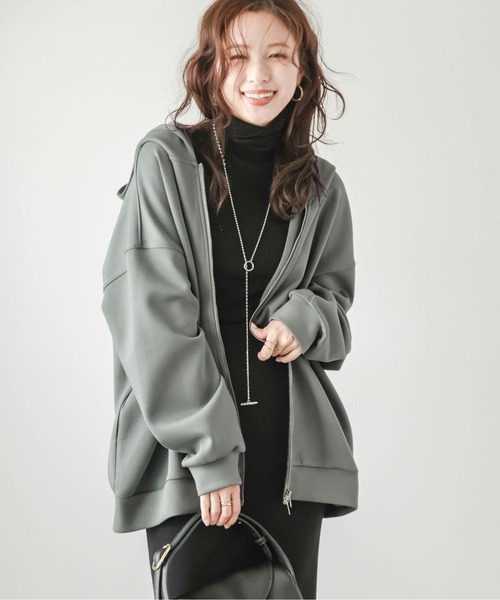 Lajour パーカー 日本製 ビッグシルエット パーカー レディース
