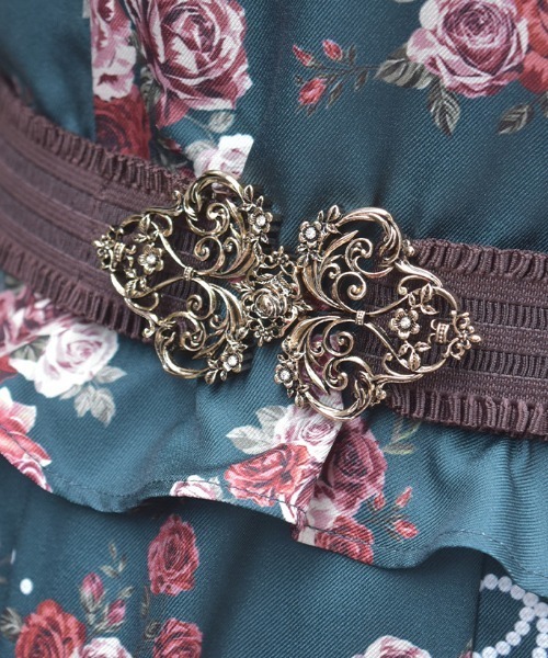 axes femme（アクシーズ ファム） ベルト 花装飾クラシカルゴムベルト