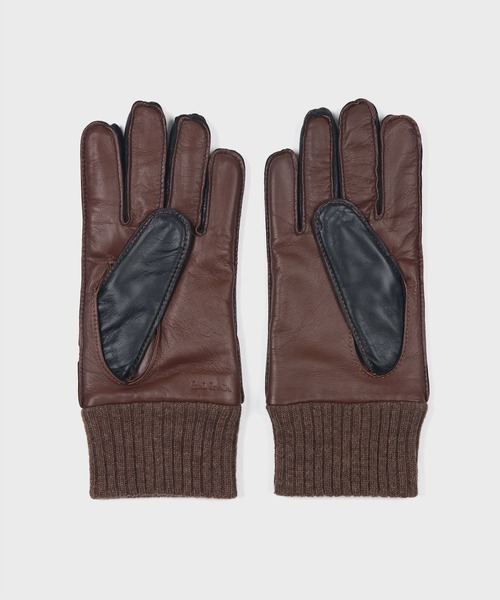 Paul Smith（ポール・スミス） 手袋 ニットカフス レザー グローブ