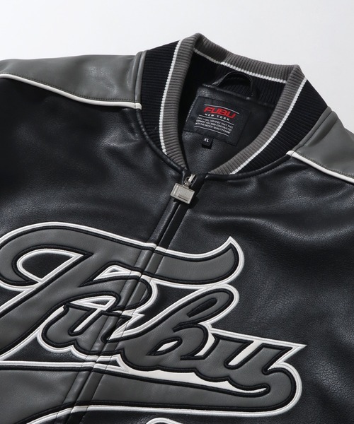 FUBU（フブ） スタジャン Faux Leather Game Jacket / フォウ レザー