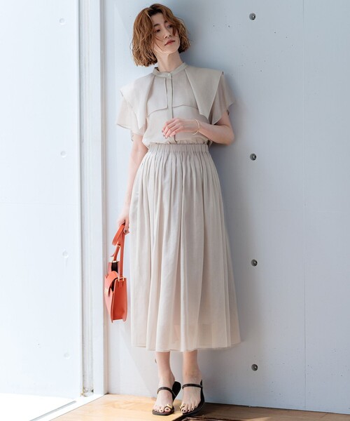 23区（ニジュウサンク） スカート 「接触冷感/洗える」シアーフィルム