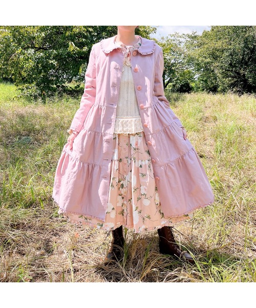 PINK HOUSE（ピンクハウス） ベスト ジレ ホワイトローズモチーフ