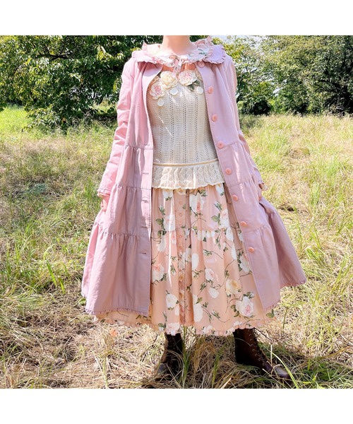 匿名配送】PINK HOUSE ピンクハウス 花柄 いちご柄 刺繍ニットベスト