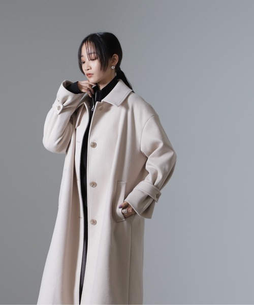 NANO universe（ナノ・ユニバース） ステンカラーコート FREE モカ