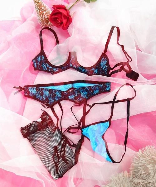 OSYAREVO（オシャレボ） ブラジャー ショーツセット ガーターベルト