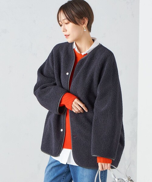 SHIPS（シップス） 「手洗い可能」ボア × フリース リバーシブル