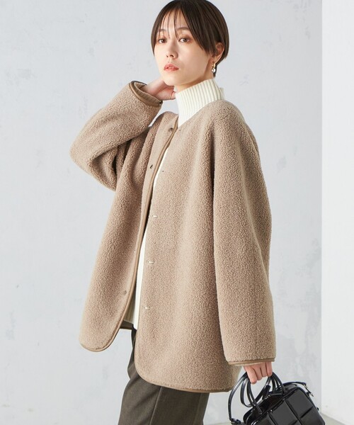 SHIPS（シップス） 「手洗い可能」ボア × フリース リバーシブル