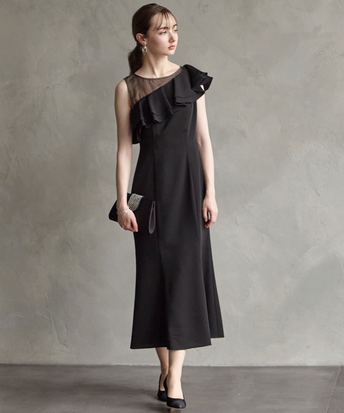 AIMER（エメ） ドレス アシンメトリーフリルマーメイドライン