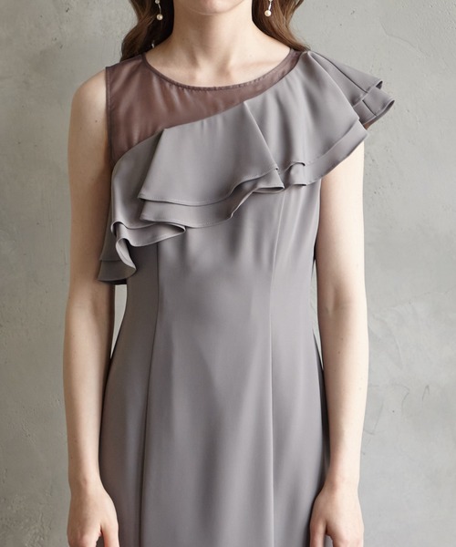 AIMER（エメ） ドレス アシンメトリーフリルマーメイドライン