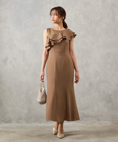 AIMER（エメ） ドレス アシンメトリーフリルマーメイドライン