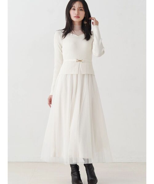 MERCURYDUO（マーキュリーデュオ） ワンピース ビットニットドット