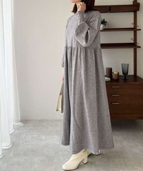 GeeRA（ジーラ） ワンピース フィット＆フレアーニットワンピース