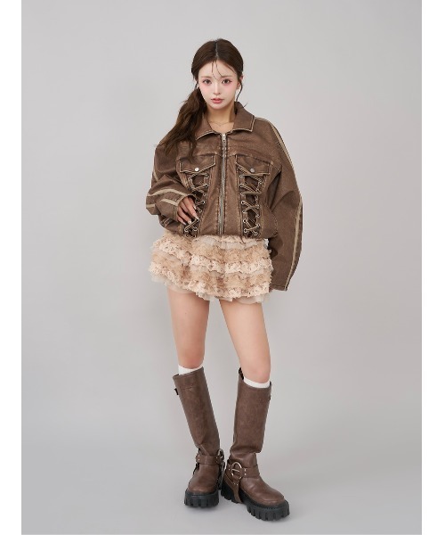 Darich（ダーリッチ） コート アウター ラインレザーオーバー