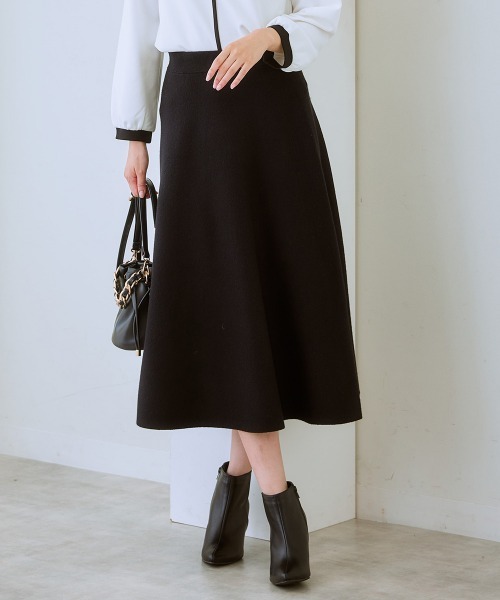 7days Life Styling スカート フレアニットスカート（毛玉になりにくい