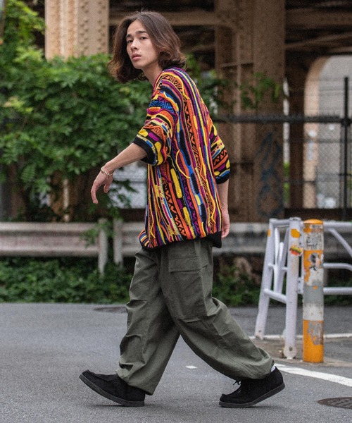 90s Coogi クージー ニットポロ L ブルーミックス 90s Coogi クージー