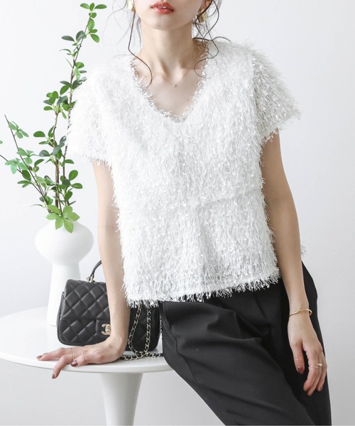 フェザーフリンジ ペプラムトップス レディース : ZOZOTOWN Yahoo!店