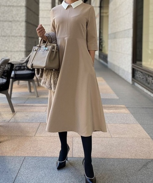 ST.ROONEY（セントルーニー） ワンピース クレリックフレアワンピース