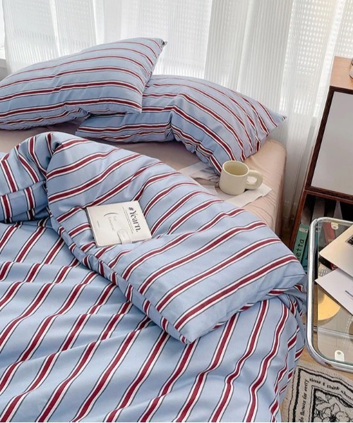 ベッド 寝具 「 ammy. / エイミードット 」 バイカラー ストライプ