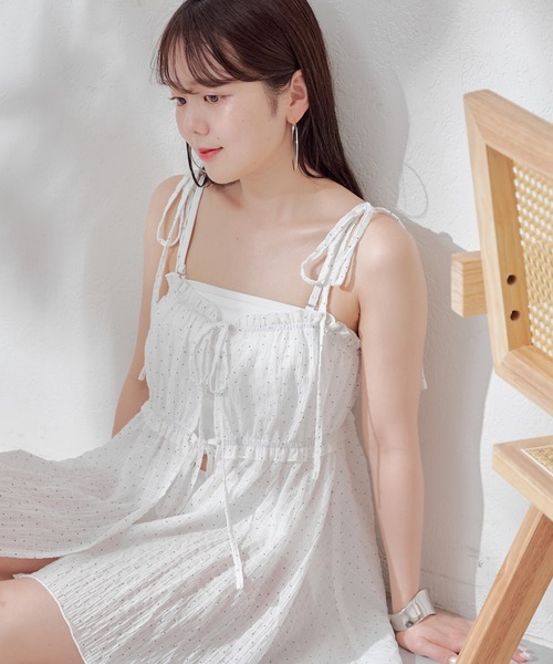 Chico（チコ） 水着 「WEB限定/REVIVAL」肩リボンキャミチュニック水着