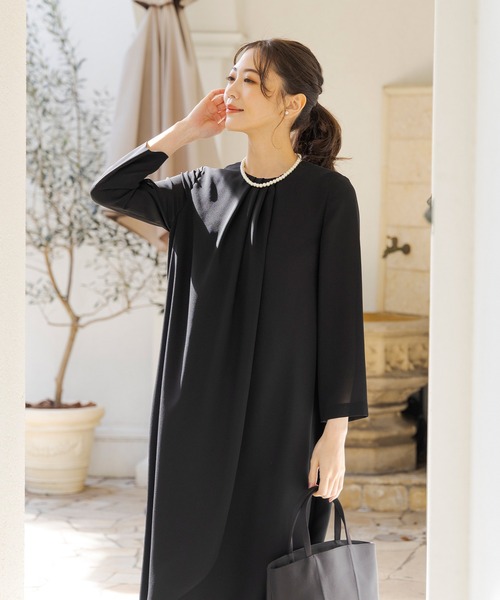 CARETTE（カレット） ワンピース アシンメトリーのフォーマルブラック