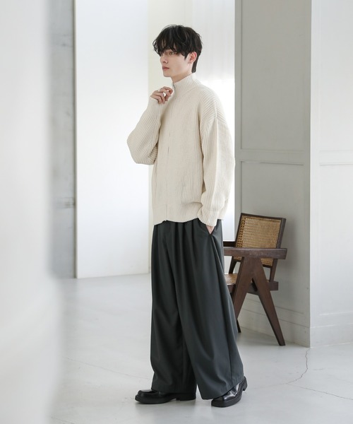 ASTRONOMY セーター ニット ビッグシルエット畦編みショート丈